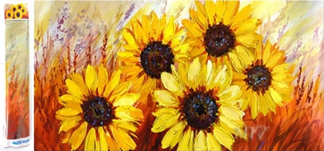 Gyémántfestés Gyönyörű napraforgók 80x40 cm