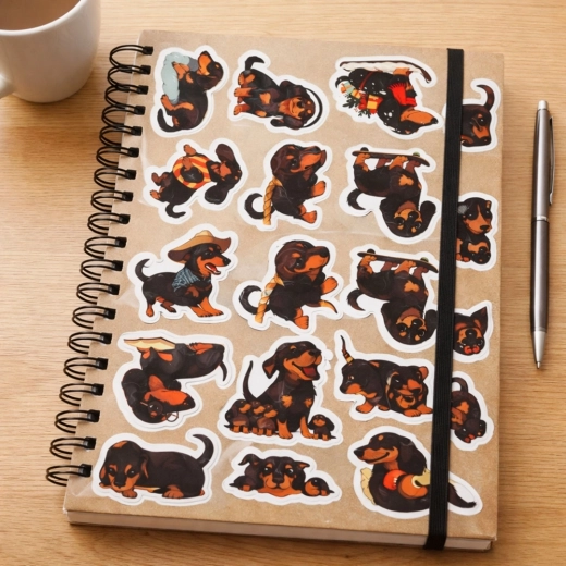 Jegyzetfüzetek és tervezők egyszerű díszítése