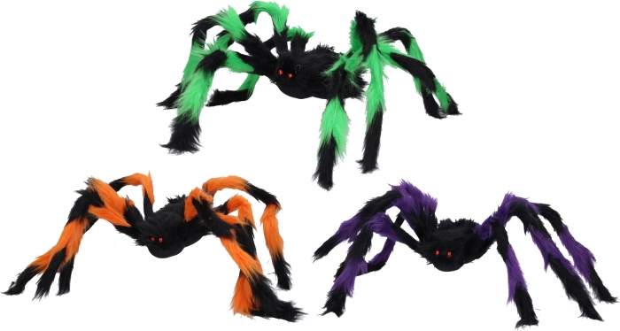 Színes pók Halloweenra 75 cm