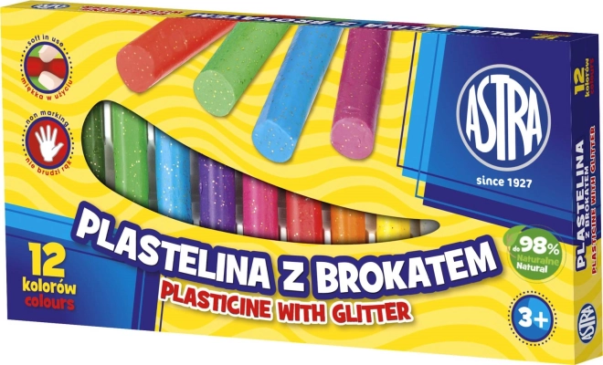 Astra csillogó gyurma – 12 szín