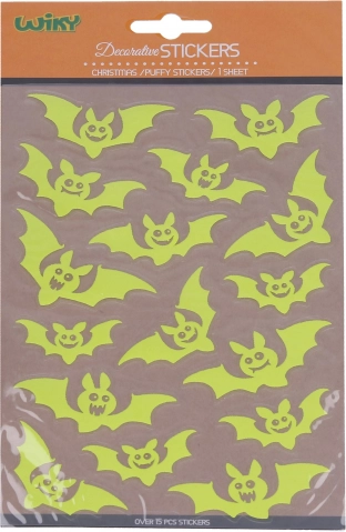 Sötétben világító matricák Denevérek Halloween 25 × 14,4 cm