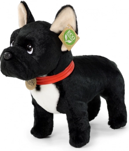 plüss francia bulldog fekete nyakörvvel 30 cm környezetbarát