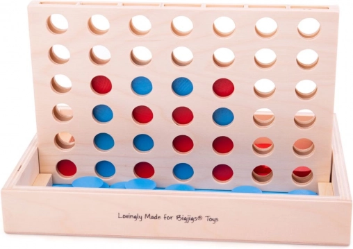 BIGJIGS TOYS Fa stratégiai játék – Négy a nyerő