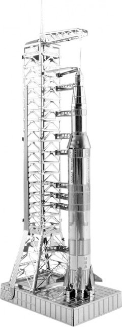 METAL EARTH 3D puzzle Apollo Saturn V rámpával
