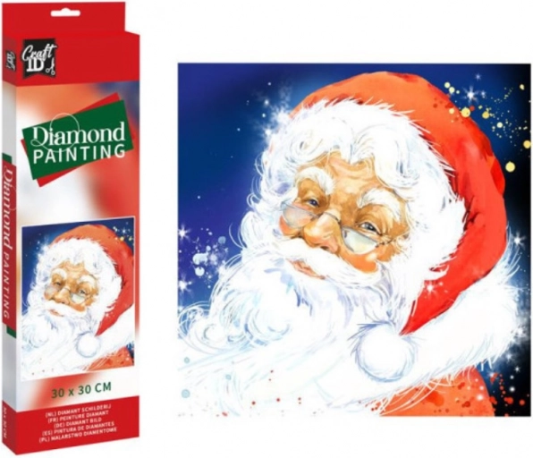 Gyémántfestés Santa 30x30 cm