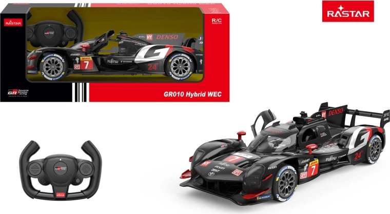 Rastar RC autó Toyota Gazoo Racing GR010 Hybrid 1:14 fekete