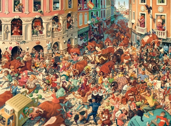 3000 darabos puzzle – Pamplonai bikafuttatás