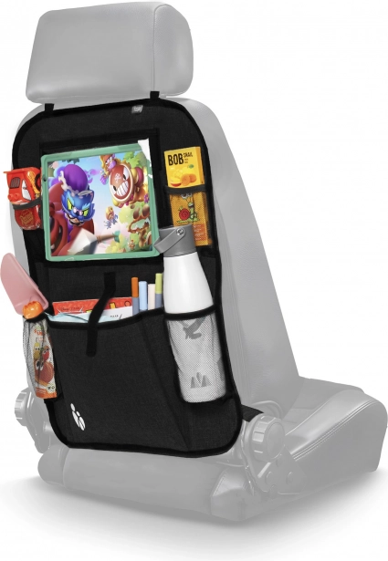 Ülésre szerelhető rendszerező + tabletzseb, Fekete