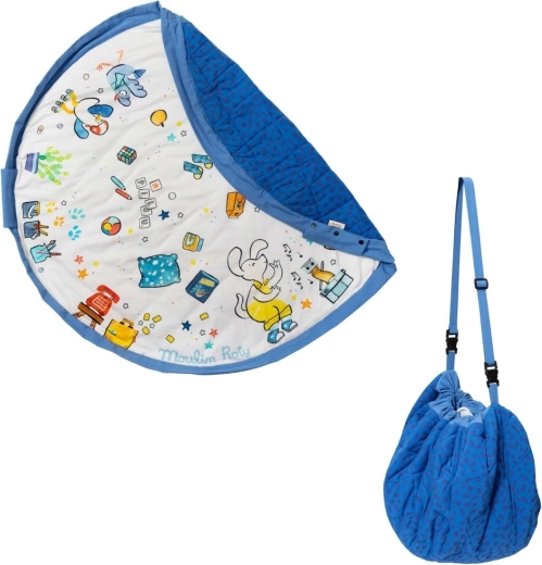 Play and Go Noomad Soft puha játszószőnyeg és játéktároló zsák Puce & Pilou by Moulin Roty