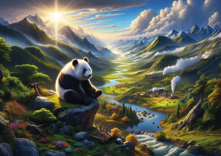 Pandamenedék puzzle 500 darab