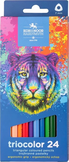 Háromszögletű színes ceruzák KOH-I-NOOR Triocolor 12 db