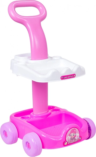 Stabil, kerekes kocsi tárolóhellyel