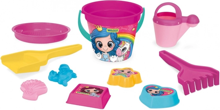 Rózsaszín homokozó készlet gyerekeknek IML, 10 részes