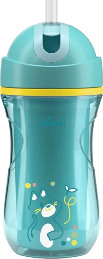 Chicco sport termosz pohár szívószállal, 266 ml, teal, 14 hó+