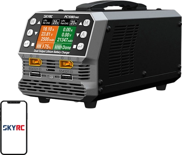 SKYRC PC1080neo 1080 W kétcsatornás lítiumakkumulátor-töltő