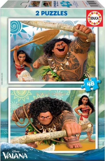 Disney puzzle Bátor Vaiana 2 x 48 darab