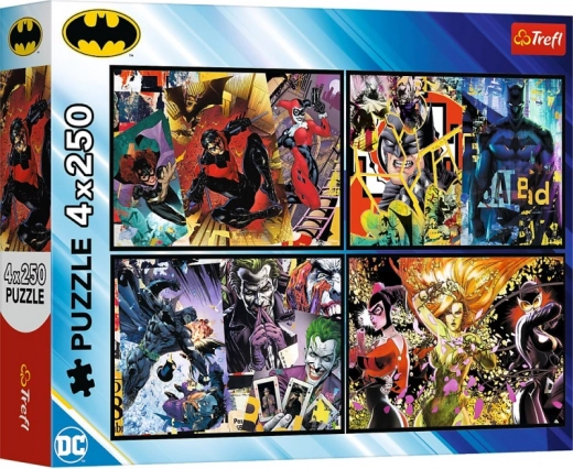 Puzzle 4 × 250 darabos BATMAN
