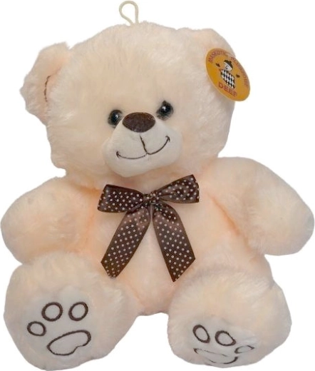 Krém színű plüss maci 28 cm