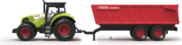 Traktor pótkocsival és effektekkel