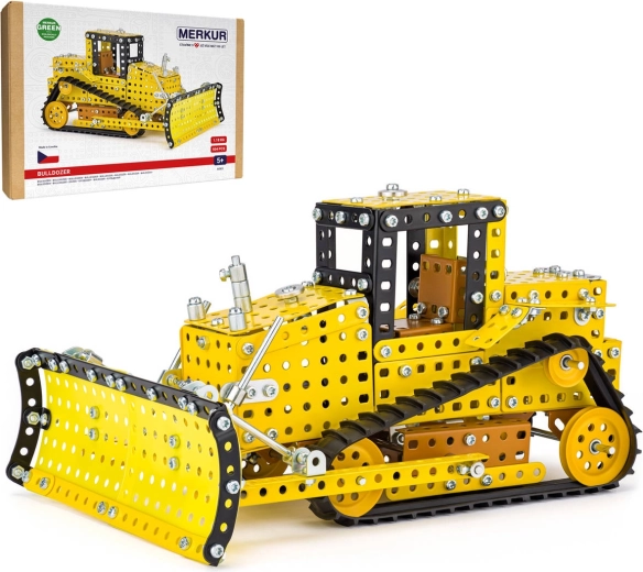 Merkur fém építőjáték, buldózer, 504 alkatrész