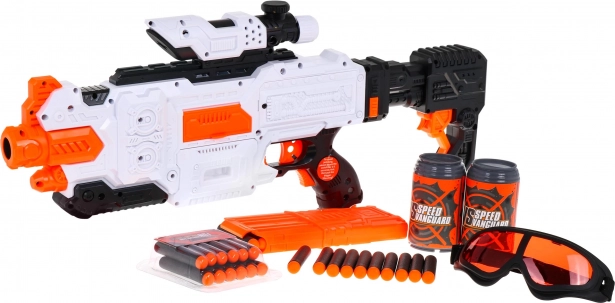 Elektromos gyerek blaster 8+ puha lövedékekkel és tartozékokkal Fast Pioneer
