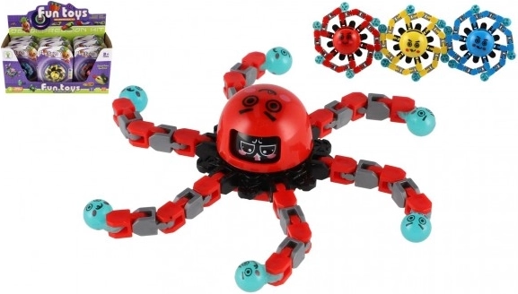 Világító giroszkópos pörgettyű 7 cm – mechanikus antistressz fidget gyerekeknek