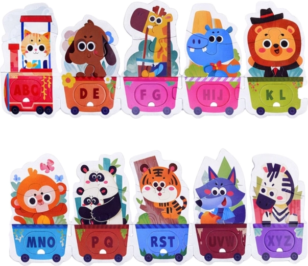 Ábécé A-tól Z-ig vidám vonat formájában