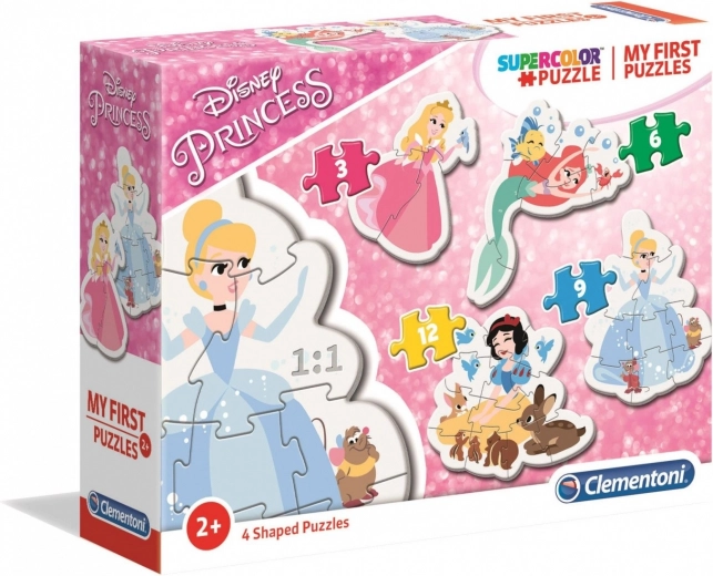 Első kirakóm Disney hercegnők 4 az 1-ben (3, 6, 9, 12 darab) – Clementoni