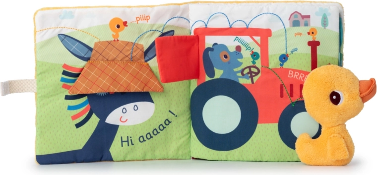 Textil könyvecske Gaspard kacsával a farmon