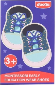 Fűzhető fa cipőcskék gyerekeknek