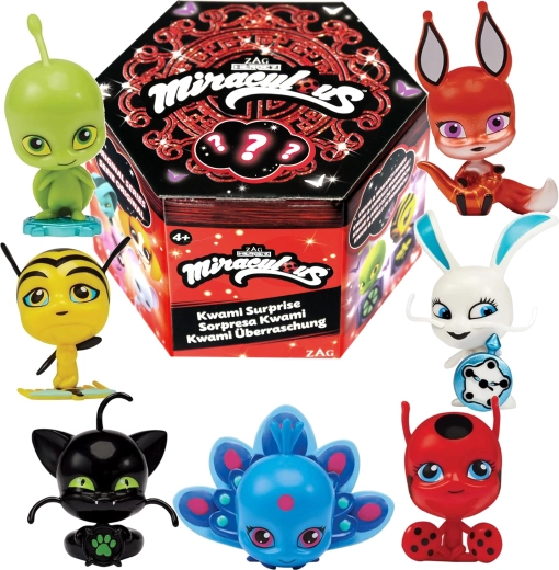 Miraculous kwami meglepetés doboz – meglepetés figura (Katicabogár és Fekete Macska)