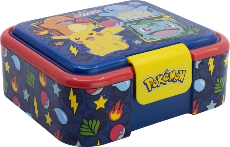 Stor uzsonnás doboz Pokémon kék csapat - 1 db