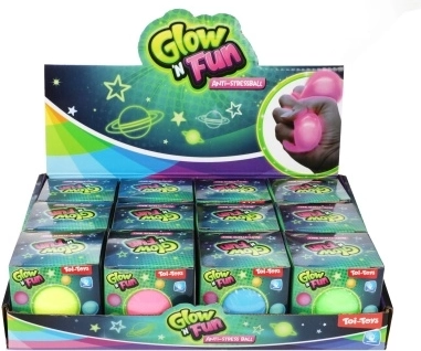 Glow ’n’ Fun antistressz labda – világító gyurma-labda