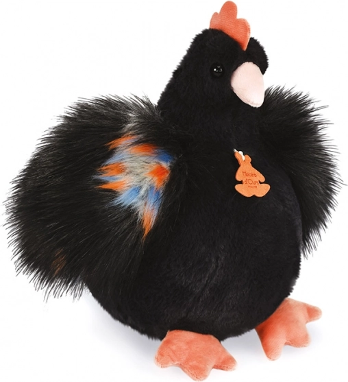 Histoire d’Ours plüss tyúk, fekete 28 cm