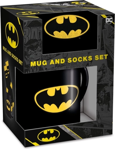 Batman férfi ajándékszett bögre és zokni