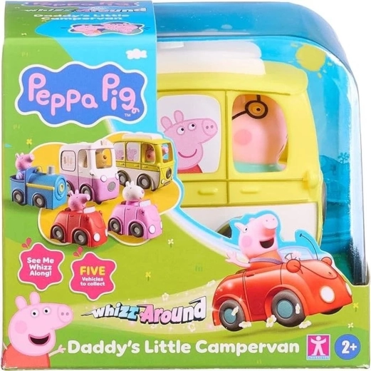 Peppa Pig malac papa lakókocsija elemmel