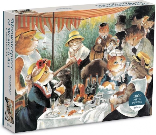 Galison puzzle Evezősök reggelije macskákkal 1000 darab