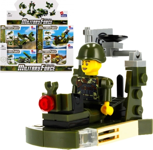 Katonai építőkészletek minifigurával – 4 változat