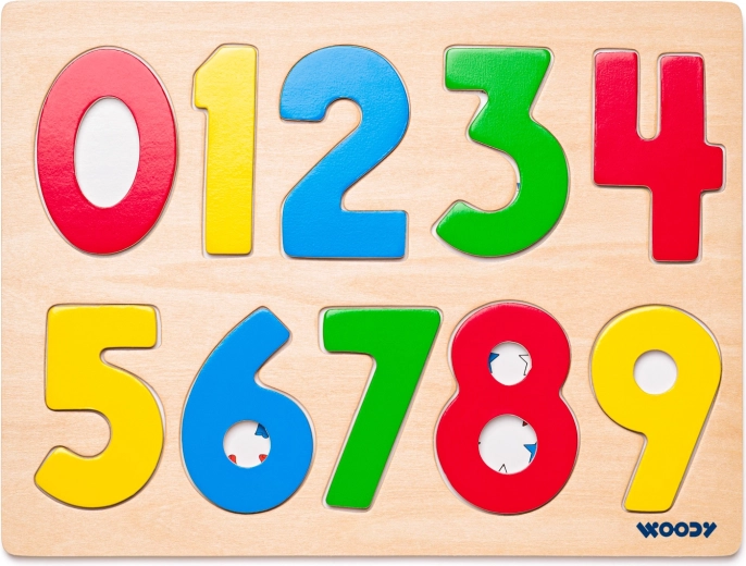 Táblás puzzle számokkal és katicabogarakkal