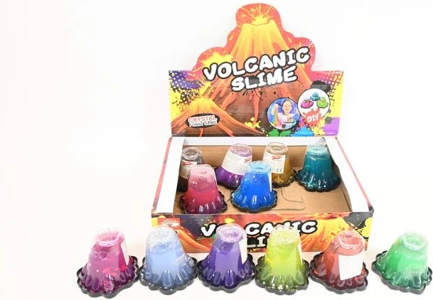 Slime Wulkan gyerek slime vulkáni hatással (12 db-os display)