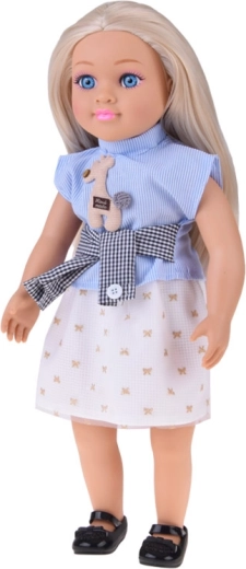 Hosszú szőke haj fésüléshez és frizurákhoz