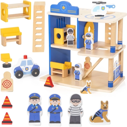 Viga Toys fa rendőrőrs tartozékokkal
