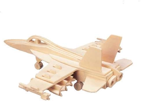 Woodcraft fa 3D puzzle – vadászgép