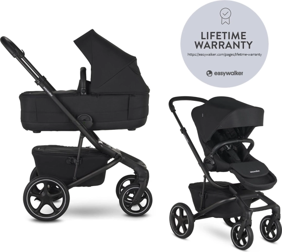 Easywalker Jimmey 2 az 1-ben kombinált babakocsi Pepper Black LITE RWS