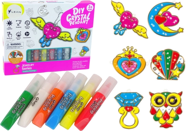 Festhető üvegfüggők – gélfestékek, 6 db