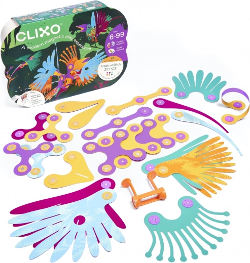 Clixo Tropical Birds mágneses építőkészlet 22 db