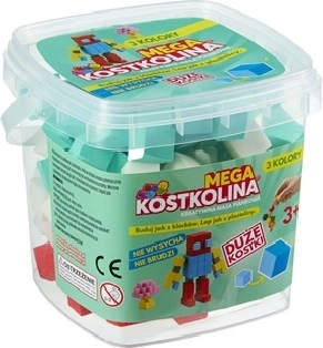 Mega gyurma mentazöld színben, vödörben, 3 színnel