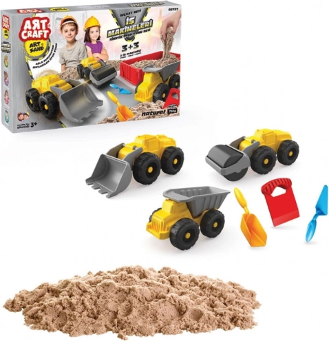 ART CRAFT kinetikus homok készlet építőjárművekkel