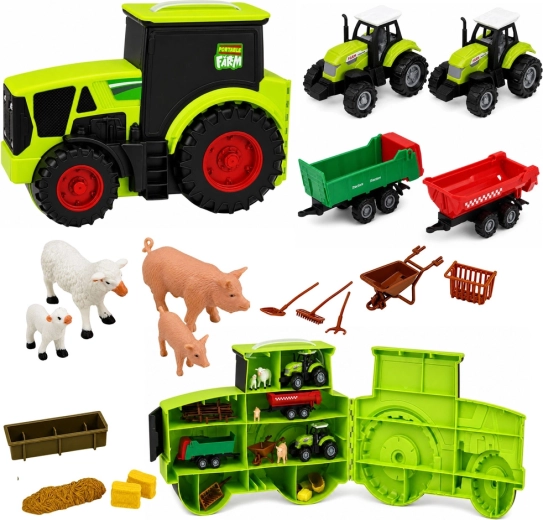 Gazdasági készlet traktorban – hordozható farm 28 darabbal