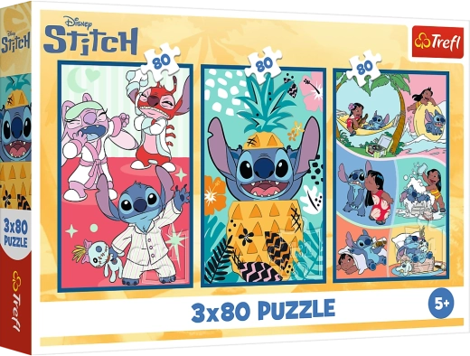 Puzzle Lilo & Stitch: Három Puzzle Egyben - Stitch 3x80 Darab